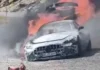 Тестовый прототип Mercedes-AMG GT выгорел дотла в испанских горах
